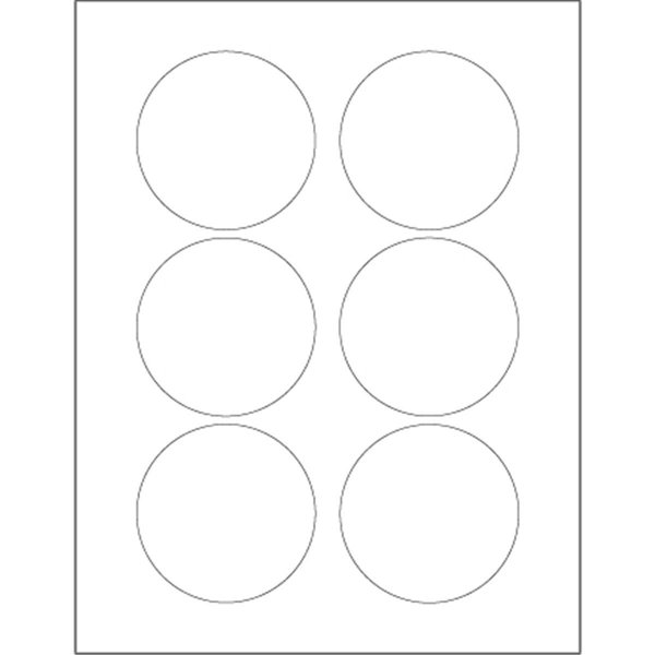 Box Partners Tape Logic LL150 3 in. White Circle Laser Labels - Pack of 600 LL150